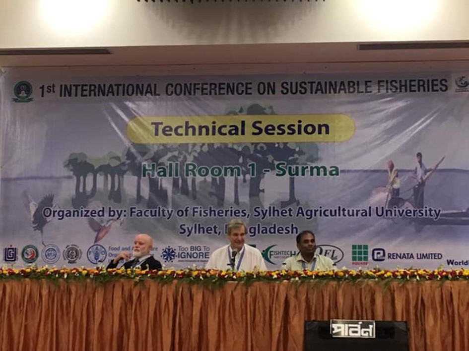 Day 8: Chairing a session at the First International conference on sustainable fisheries at Sylhet (Bangladesh) organised by Sylhet Agricultural University